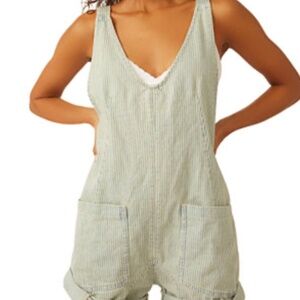 free people pillow talk stripe denim jumper